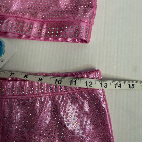 Higo Apparel Gymnastics Bubblegum Crop Set New With Tags Large Adult Pink - Picture 4 of 14